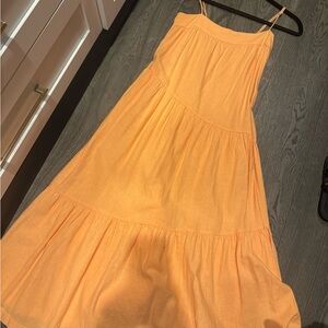 Abercrombie & Fitch Orange Maxi Dress